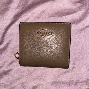 Coach Light Brown Snap Wallet